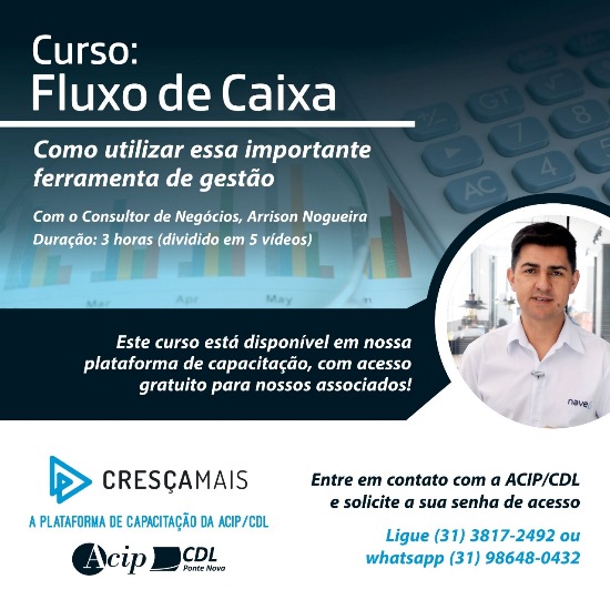 Oportunidade Curso Gratuito Sobre Fluxo De Caixa ACIP CDL